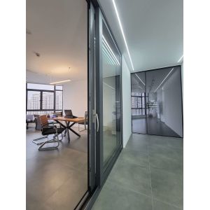 Silver / Black / White Aluminium Sliding Doors Powder Coated