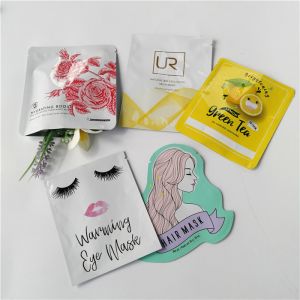 Metallic skincare cosmetic packaging bags 3ml 5ml moisturizer cream packets/