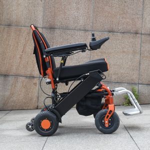 Lithium Battery Electric Wheelchair With Rigid PU Tyre Foldable