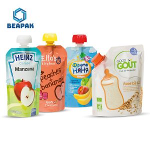 Biodegradable Juice Drink Stand Up Liquid Pouch With Spout