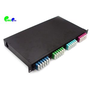 MTP Cassette 1U 19' Rack Mount Patch Panel Loaded M 4x MTP - LC 12F Cassette