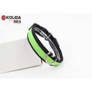 Orange / Yellow Illuminous Flashing LED Pet Safety Collar For Cat / Dog