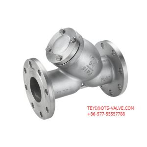 Quality PN16 RF Stainless Steel Y Type Strainers Flanged with Drain Plug for sale