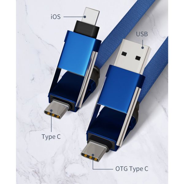 Corkscrew TPE Multi Function Charging Cable White USB Phone Charging Cable