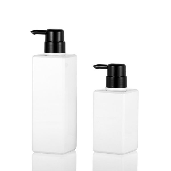 airless Cosmetic Lotion Bottle , screen printing White Lotion Bottle With Pump
