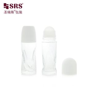 BLPG-A 50ml Unique Shape Glass Thick Wall Roller Ball Bottle For Deodorant Gel