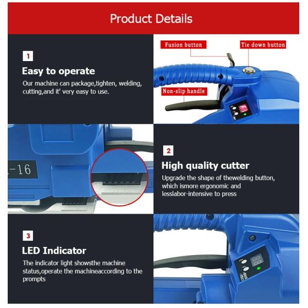 CE Industrial Packing Machines Voltage 18V Electric Banding Machine