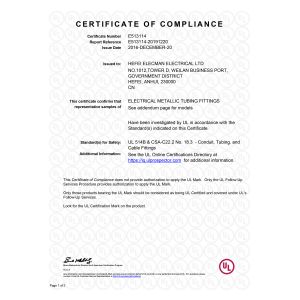 Hefei Elecman Electrical Co., Ltd. Certifications