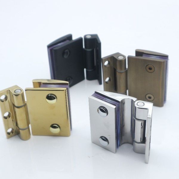 Frameless Clamp Connector Glass Hinge for 5MM Glass Thickness F Shape Glass Fitting