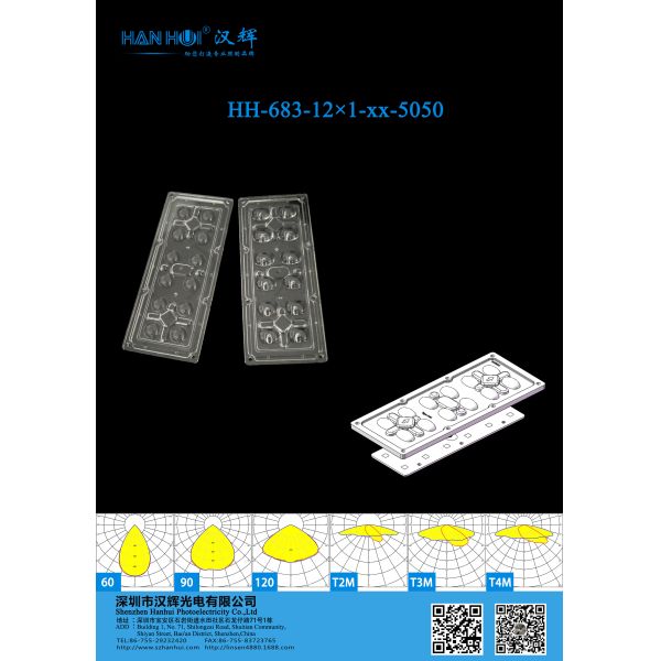 Buy 12×1pcs 5050 LEDs 173×71.4mm Precision Dimension High-Impact PC Material Durable Street/Area Lighting Lenses at wholesale prices