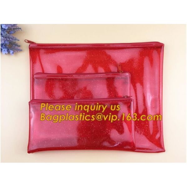 Promotional custom logo transparent pvc waterproof file pouch plastic document