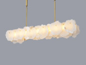 LED Modern Rectangle Luxury Pendant Light Fixtures 15 - 20m2