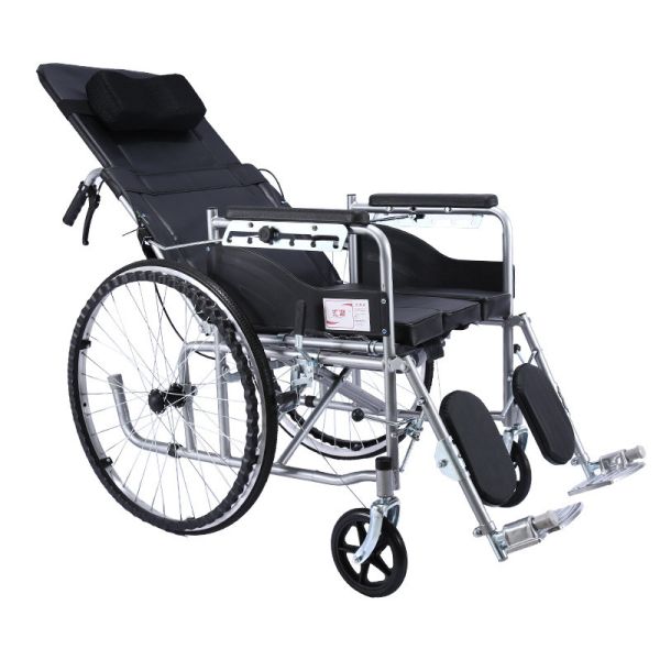 Buy Hand Push Disabled Medical Transport Wheelchair Fixed Armrest Lightweight at wholesale prices