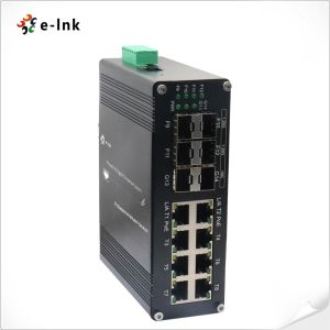 China Industrial L2+ Managed PoE Switch 8 x 1000T 802.3at PoE 4 x 1G SFP 2 x 10G SFP+ on sale