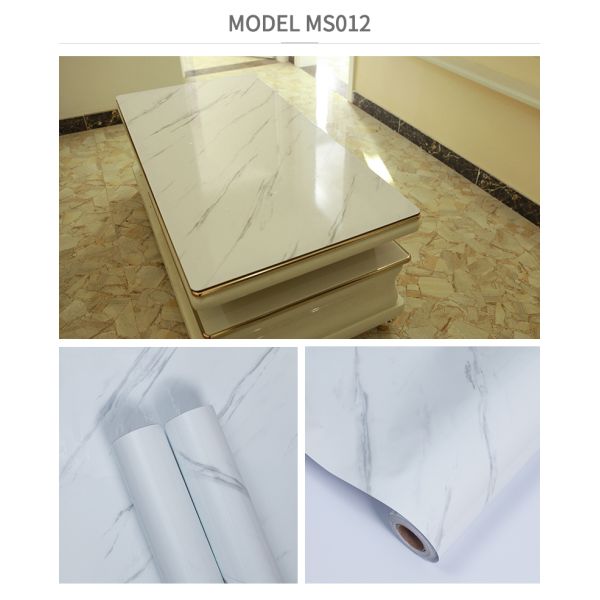 Sound-Absorbing Function Self Adhesive Wallpaper Modern Marble Look Design for Removable Kitchen Waterproof Wall Sticker