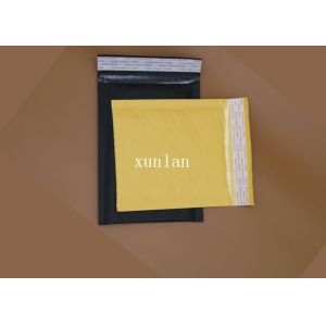 Black Sealed Bubble Wrap Pouches , Recyclable Kraft Shipping Envelopes