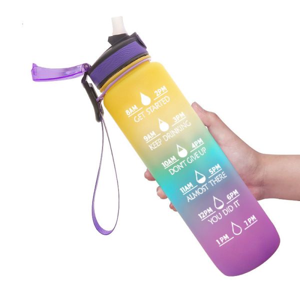 Buy Leakproof 1 Gallon Motivational Water Bottle With Straw Reusable Plastic at wholesale prices