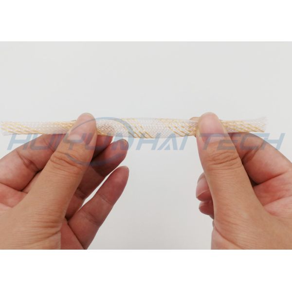Wear Resistant PET Expandable Braided Sleeving Flexible Nylon / Pet Material