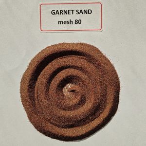 CNC waterjet cutting Abrasive medium Garnet sand mesh 80
