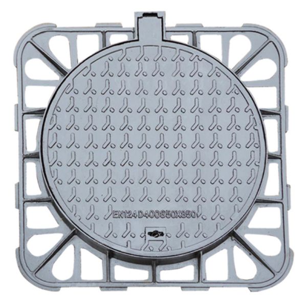 Buy Municipal Ductile Iron Manhole Cover D400 Round Composite 850 * 850mm at wholesale prices