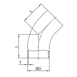 Sanitary Stainless Steel Pipe Tube Fitting Short Long Ebow