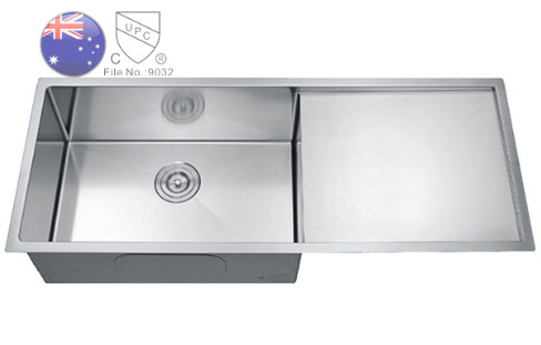 Buy UPC SS Rectangular Undermount Kitchen Sink With Drainboard Household at wholesale prices