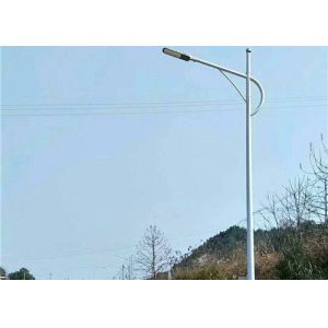 China Conical Galvanized Metal Used Street Lighting Steel Poles Flange Connection on sale