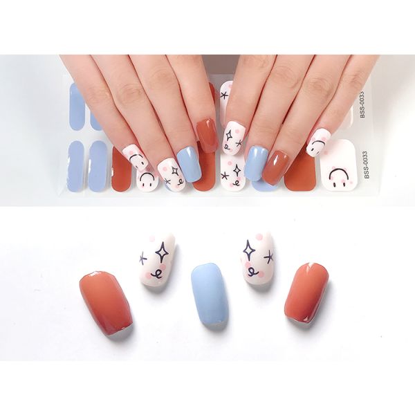 Customized Colorful Paper Nail Wraps Sticker for Christmas Gel Nail Strips in 2024