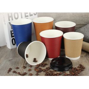 Quality Eco Friendly Paper Drinking Cup , Custom Takeaway Coffee Cups Shape OEM for sale