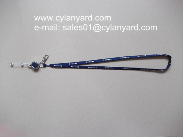Buy Metal crimp tube neck strap with metal badge reel and plastic breakaway, at wholesale prices