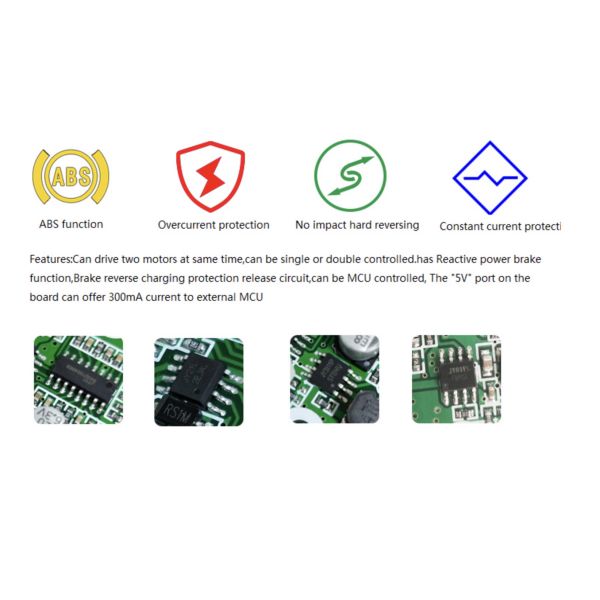 12-36VDC 15A Dual Brushless DC Motor Driver Board DC Controller For Electric Skateboard