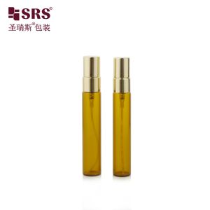 BLPA-8ML 15mm DIA Amber Empty Glass Vial Tube Spray Bottle With Fine Mist