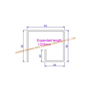 Profile Door Rail Roll Forming Machine 18.5KW Powerful PLC Control