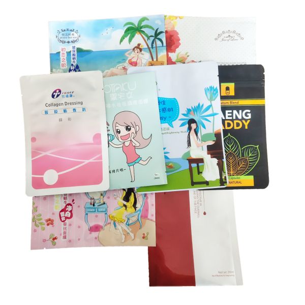 Custom printing, heat sealing and meticulous facial mask packaging bag for cleaning skin