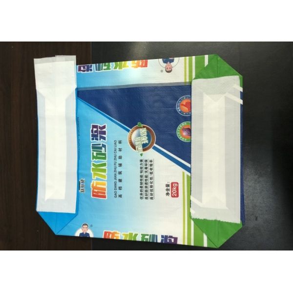 Industrial PP Block Bottom Valve Bag , Polypropylene Packaging Bags Custom