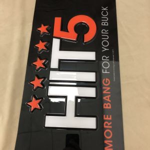 3d PET Plastic Advertising Boards Embossed With Custom Design