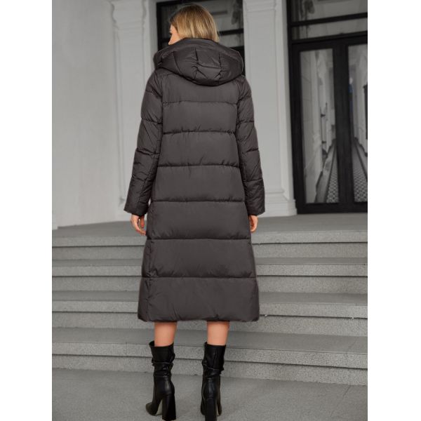 women long coat，winter warm coat，down or biodown or bio fluff coat, for winter, hooked water proof and windproof