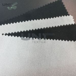 100% Polyester Plain Weave Fusible Woven Interlining For Lady ' s Thin Fabric