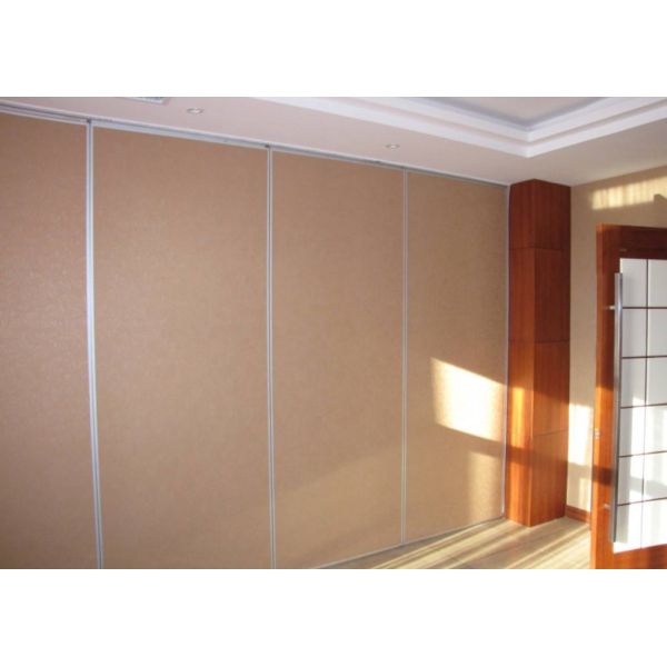 Commercial Hard Cover Acoustic Fabric Sliding Partition Doors For Office / Conference Room