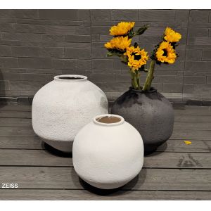 Drainage Holes And Terracotta Finish Perfect Combination For Fiber Cement Pot