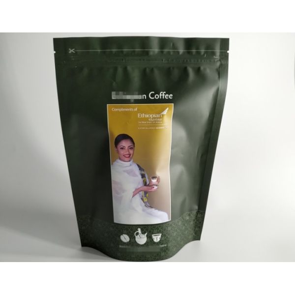 Buy Laminated Custom Plastic Pouches Packaging Zipper Top Sealing With Valve at wholesale prices