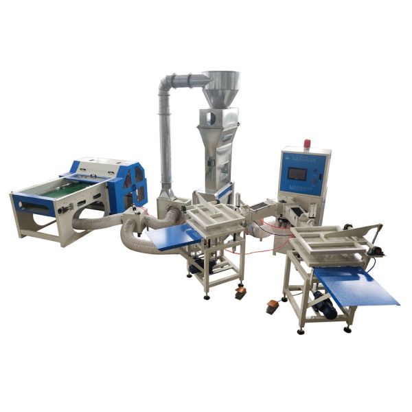 Buy Feather Cotton Pillow Filling Machine Plant Automatic 150kg H at wholesale prices