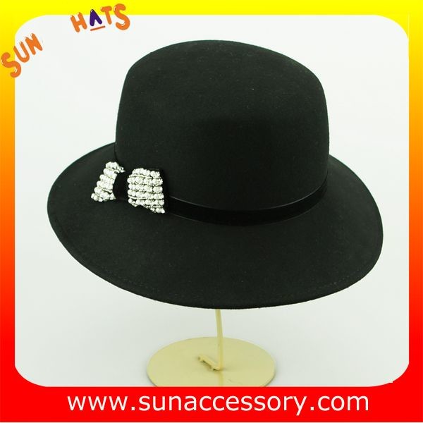 1403 hot sale mid brim hats wholesale for ladies,100% Australia wool felt hats