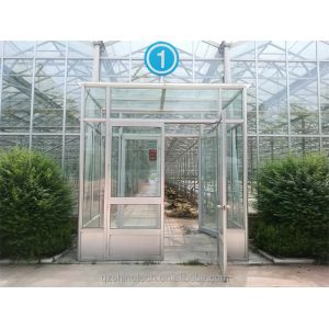 Large Agricultural Greenhouse with Galvanized Steel Frame and Optional Cooling