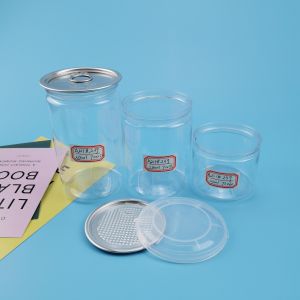 Transparent 211# 65mm 280ml 20g Plastic PET Food Jars