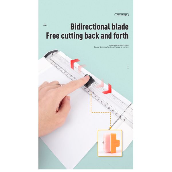 Portable Plastic A5 Paper Cutter ZEQUAN Multifunctional Trimmer with Manual Operation