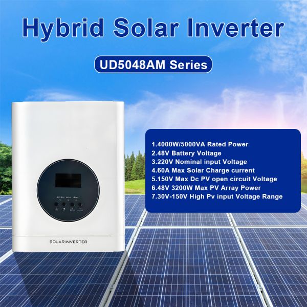 4KW 48V AC to Dc 110V 220V 5KVA Off Gird Pure Sine Wave Hybrid Solar Inverter