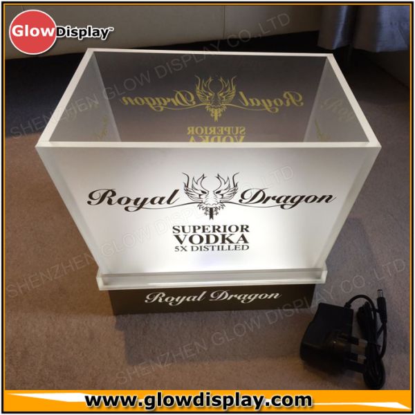 Acrylic Zebrano Wood Corona Extra Light beer Bottle Cooler Ice Bucket