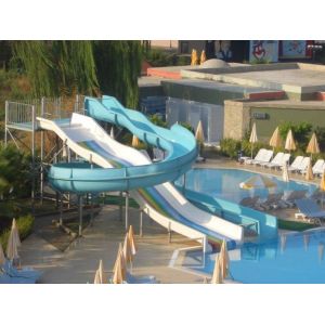 Aqua Park Swimming Pool Design Amusement Water Spiral Fiberglass Slide