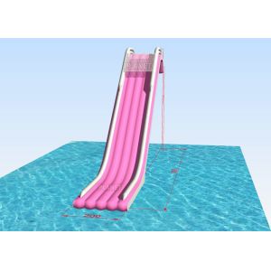 Iso9001 Pink Airtight Inflatable Yacht Water Slide For Boat